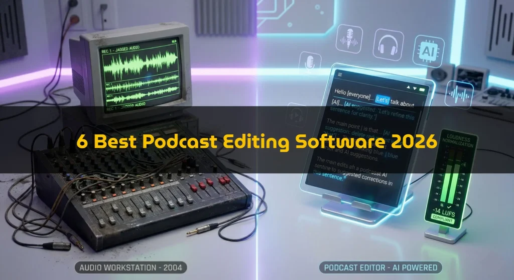 6 Best Podcast Editing Software 2026 (AI Editors & Free Suites)