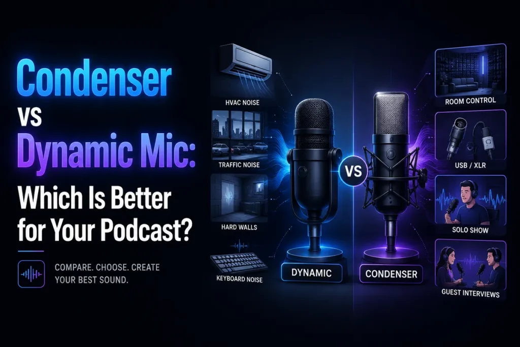 Condenser vs Dynamic Mic: Which Is Better for Your Podcast?